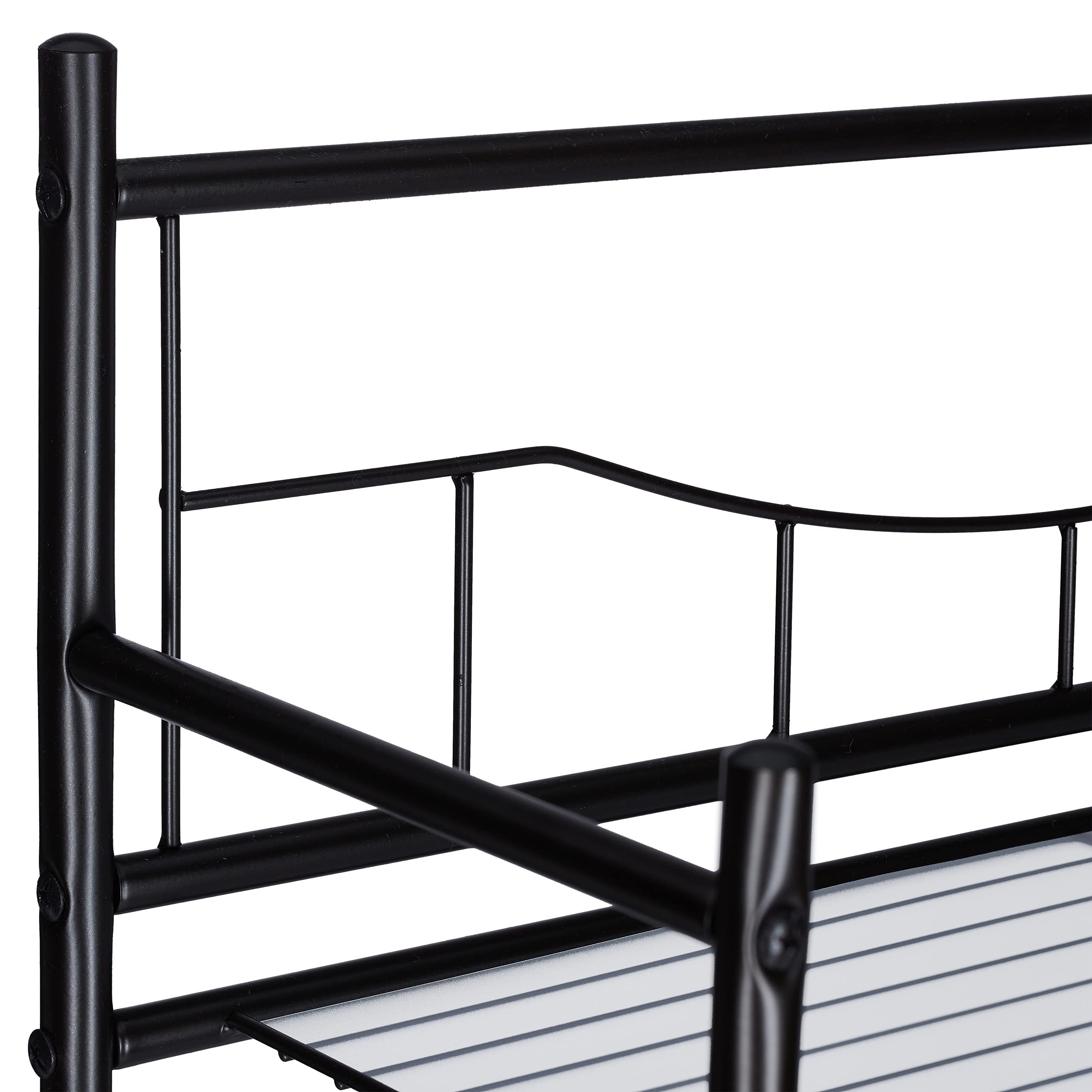 Relaxdays Überbauregal Metall, 3 Ablagen, HBT 165x58x25 cm, schwarz | Toilettenüberbau