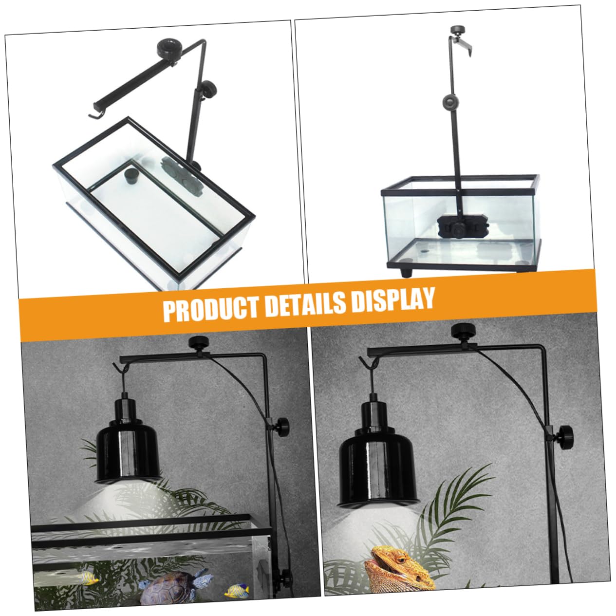 UPKOCH Supporto per Lampada Riscaldante Rettili e Tartarughe Staffa Robusta per Acquari e Vasche da per da e Habitat Basking