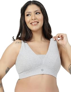 ZELENA Cotton Maternity Bra for Women Feeding | Fixed Padded Nursing Bra | Wirefree Full Coverage Nursing Bra for Pregnanc... Price In India
