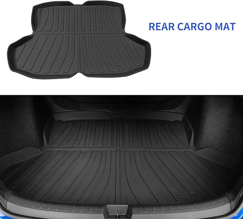 Vista 28 de powoq Alfombrilla de maletero compatible con Honda Civic Hatchback 2022-2026, revestimiento de carga de elastómero termoplástico, repuesto
