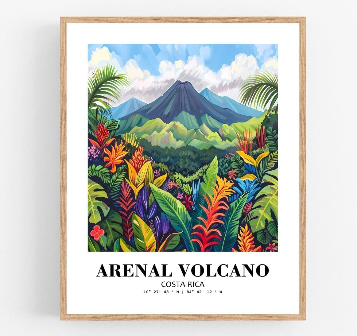 Eleville 8X10 Unframed Arenal Volcano Costa Rica World Tour Travel Family Vacation Art Print Poster Wall Office Home Decor mgn019