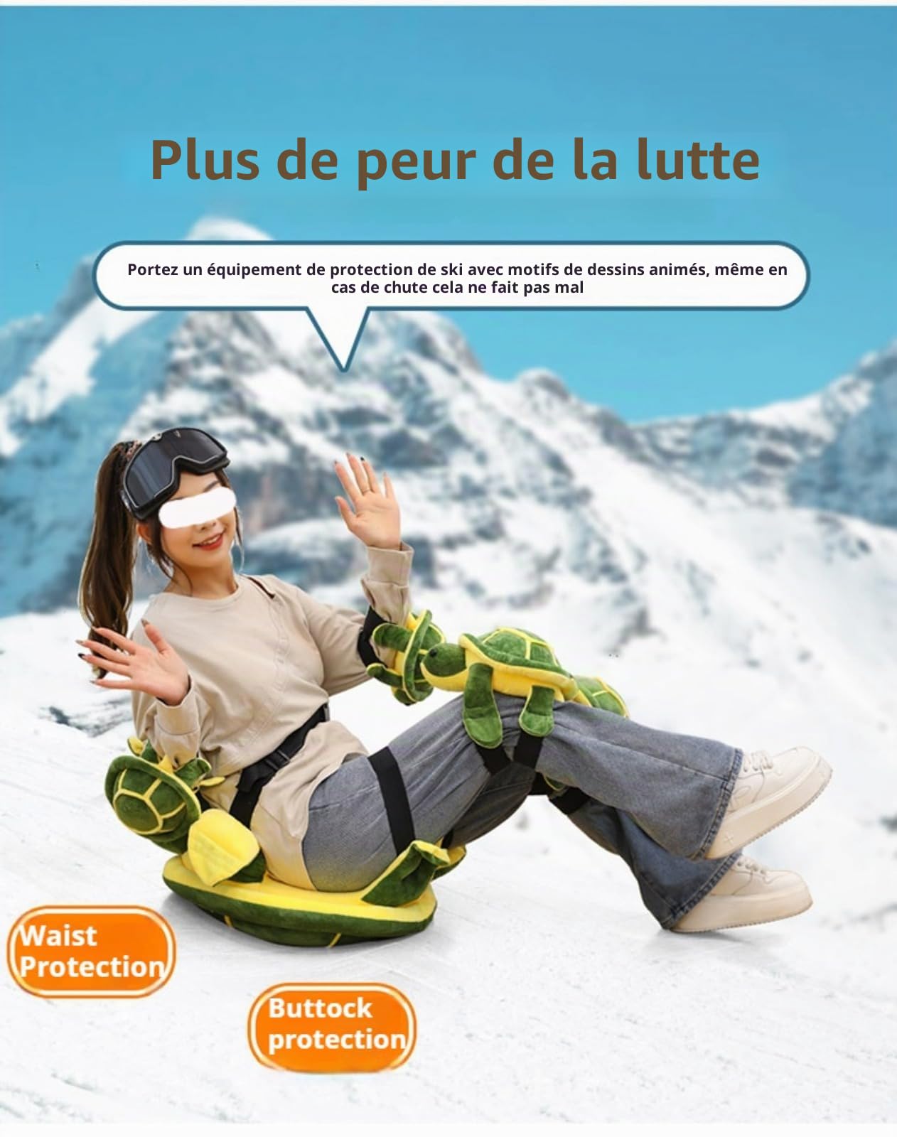 Generisch Kit de protection pour snowboard - Équipement de protection - Tortue - Ski - Tortue - Dos - Tortue - Ski - Genouillères - Équipement de protection - Tortue - Snowboard - Ski