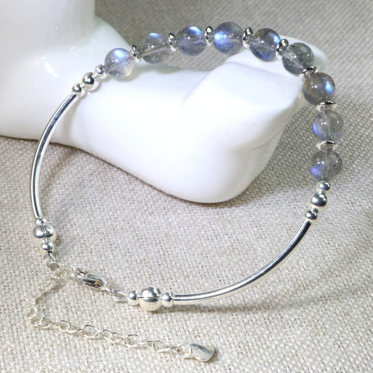 Jan&Dee Manual Original Labradorite Moonstone Crystal Bracelet