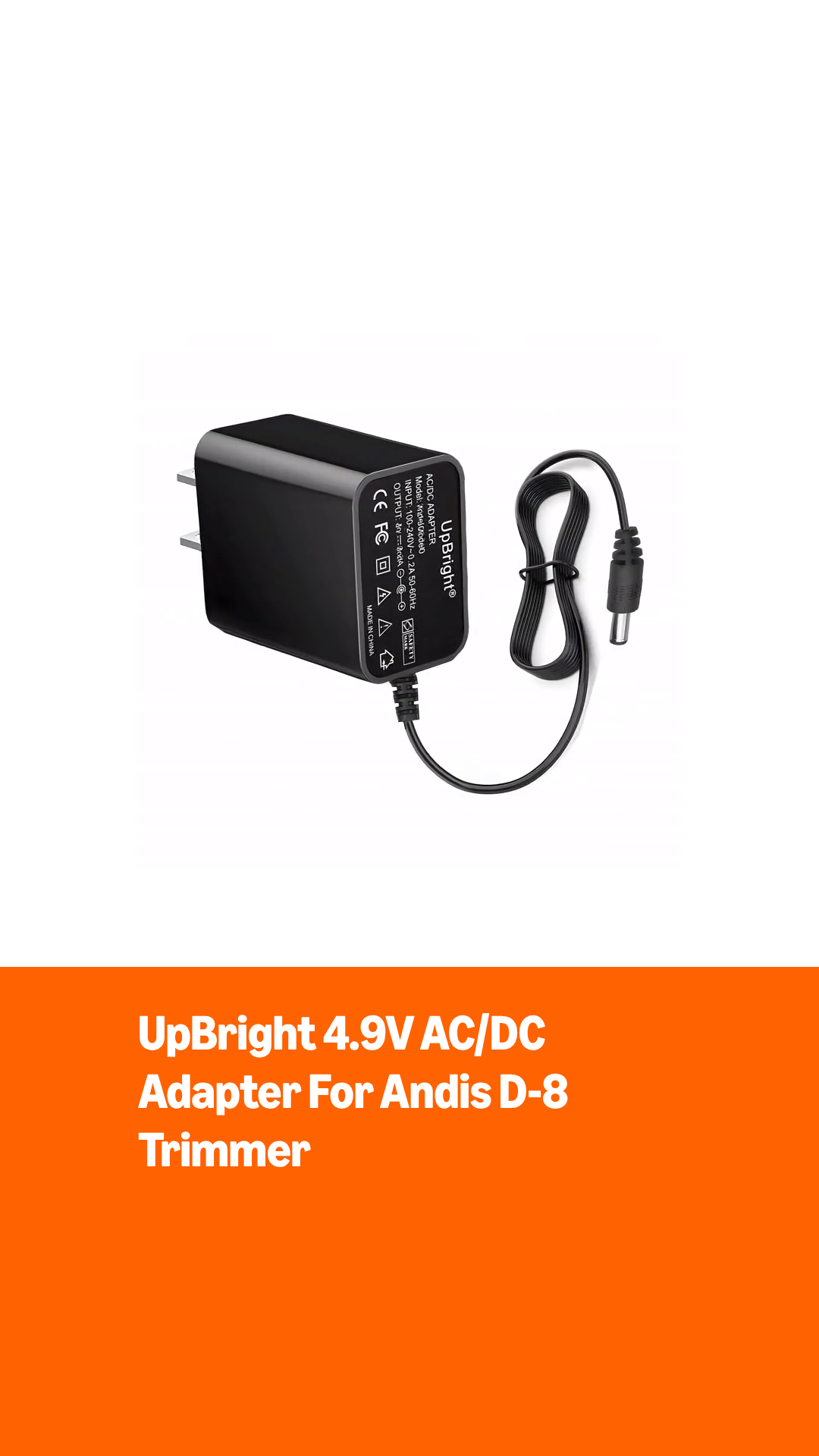 Amazon.com: UpBright 4.9V AC/DC Adapter Compatible with Andis D-8