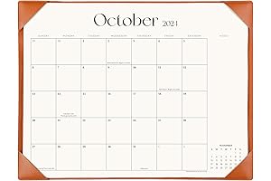 Simplified Desk Calendar 2024-2025 with Desktop Mat