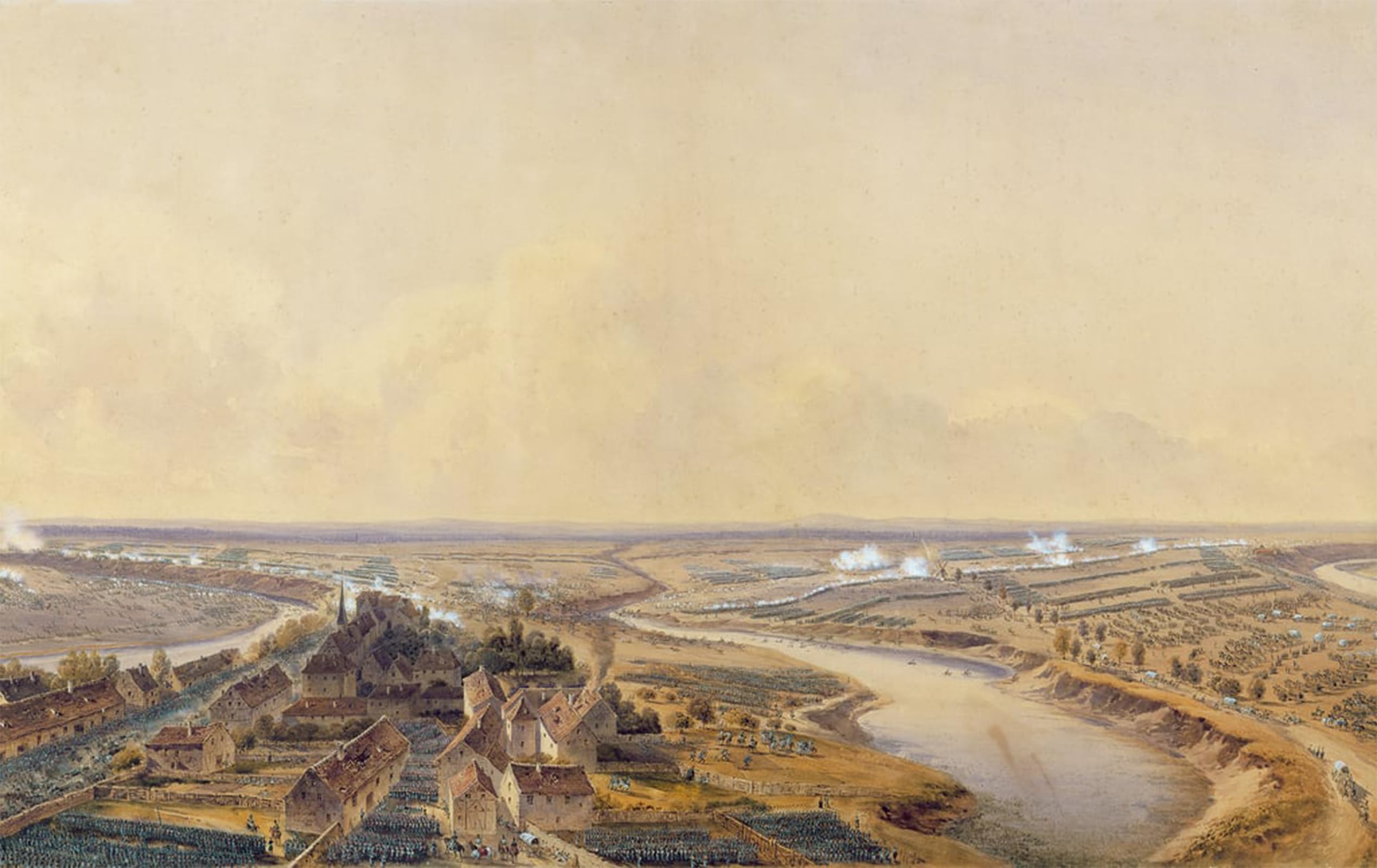 RZHRHJES Vintage Picture Wall Picture Painting Print Poster the Battle of Friedland Th June by Jean Antoine Simeon Fort Abstract Wall Art Painting for Home Decor 60x90cm