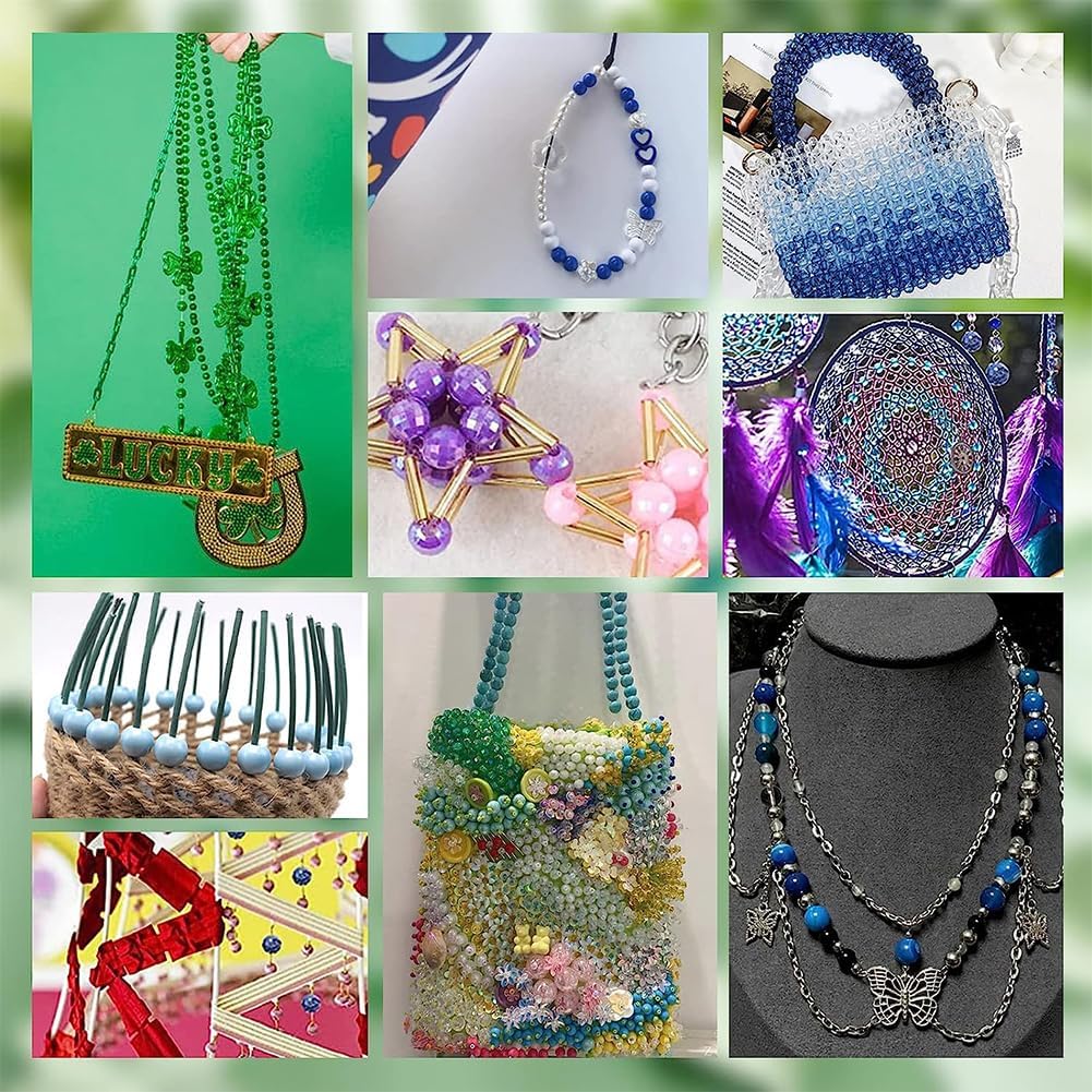 PH PandaHall 300pcs Green Glass Beads 8mm Craft Glass Beads Crystal Loose Spacer Beads for Saint Patrick's Day Spring Home Decor Earring Necklace Bracelet Jewelry Making - Image 6