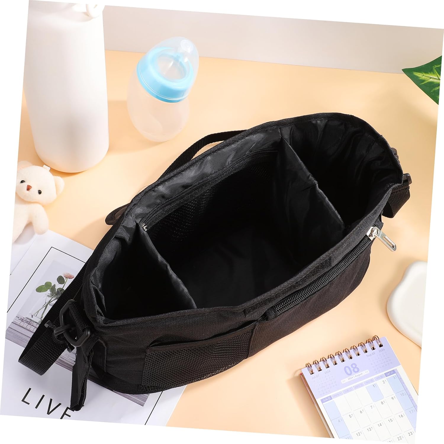 Stroller Organizer with Cup Holder Durable Design for Enhanced Organization and Easy Installation for Parents and Daily Use