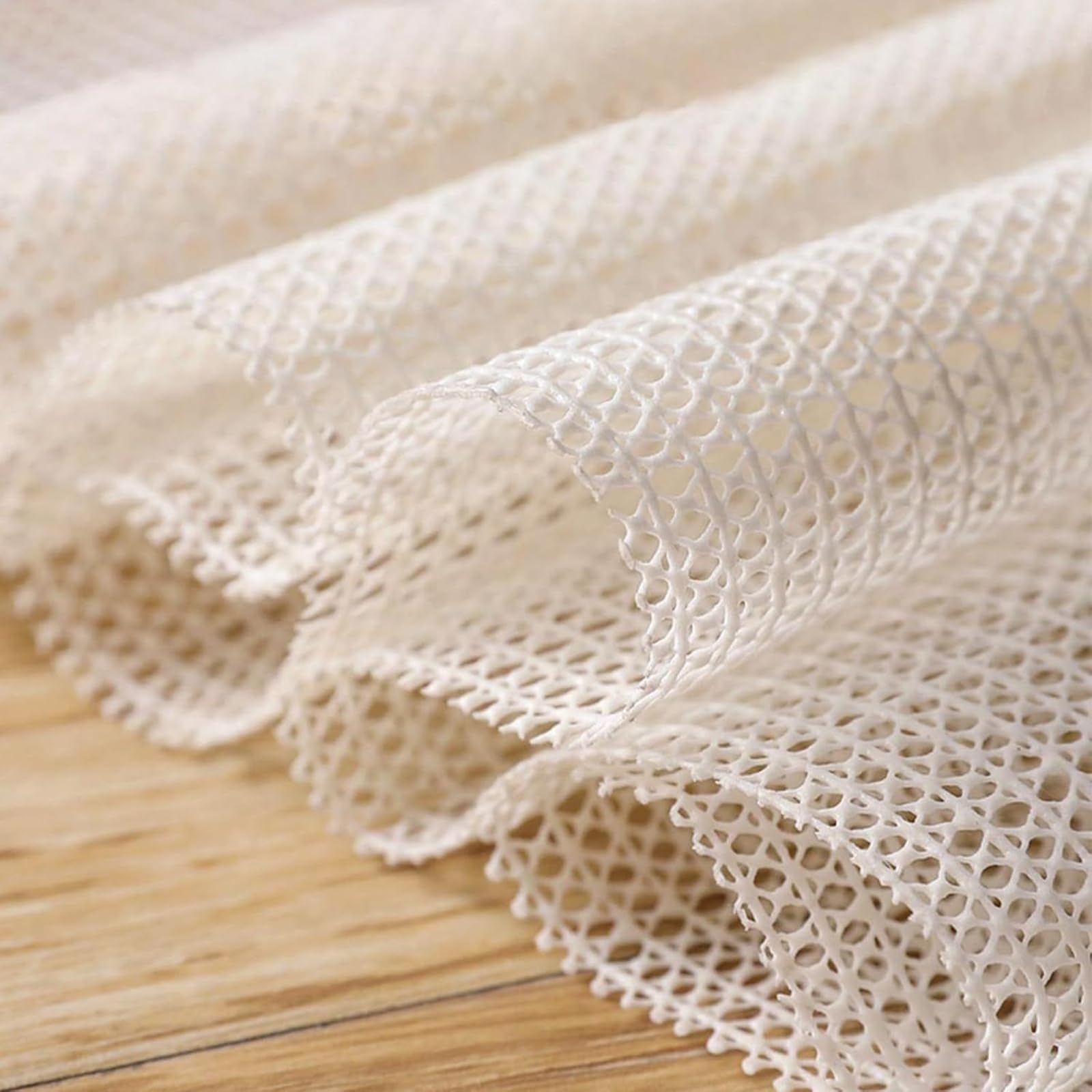 Sottotappeto Antiscivolo 170 x 220 cm Multiuso Tagliabile Lavabile Tappeto Antiscivoli Lavabile/Antiscivolo Sottotappeto per Cemento, Piastrelle e Legno, bianco