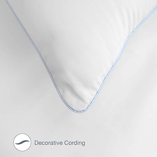 Miniatura 5 de SensorPEDIC Cool Fusion - Almohada de cama estándar de densidad firme, color blanco, almohada de alta calidad con cuentas de gel refrescante, fusión