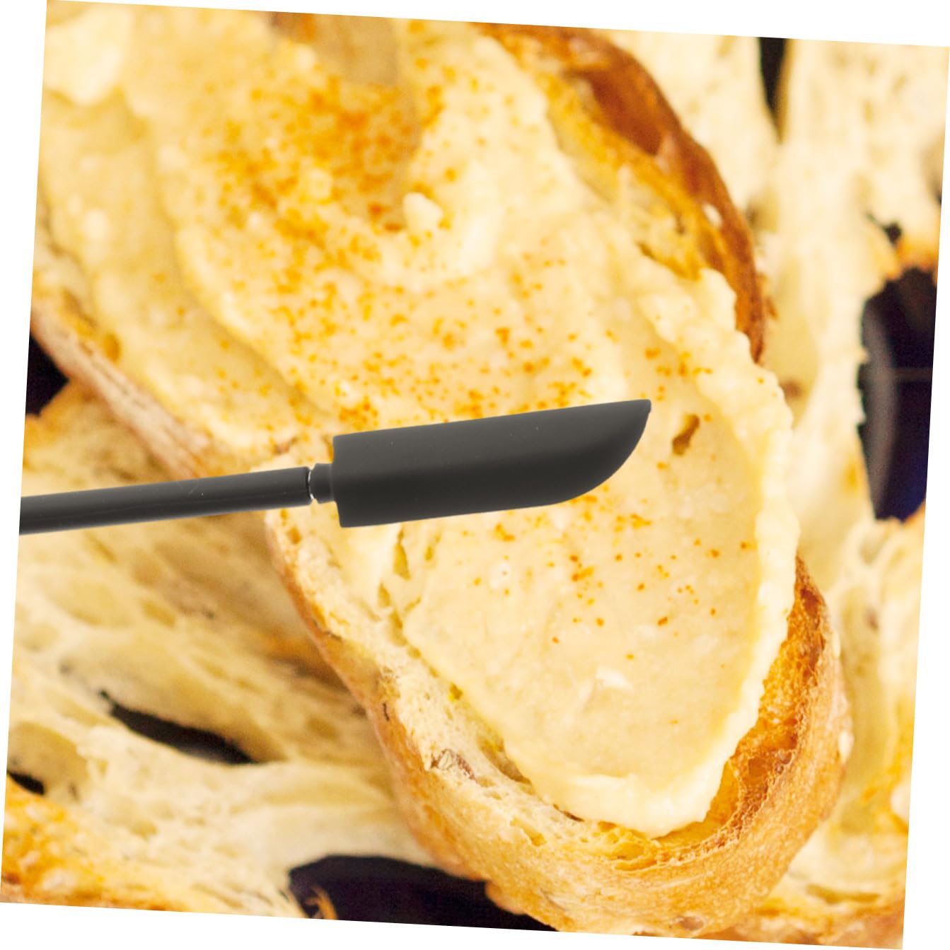 Silikonspatel mit Teleskopgriff für Make Up und Backen Leichter Kleiner Kosmetikspatel Schwarz Einfach zu Verstauen und Vielseitig Verwendbar Beim Backen