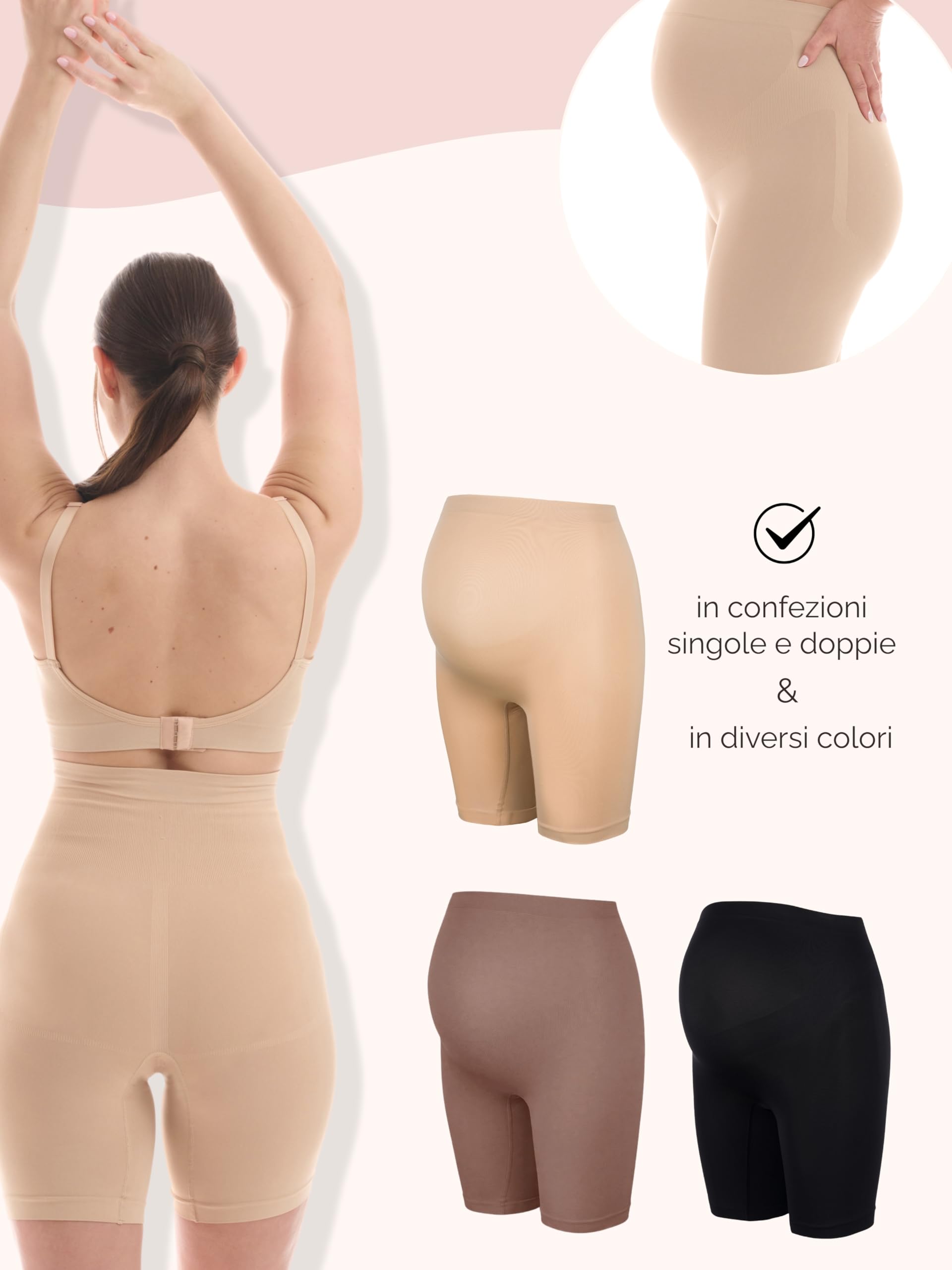 Herzmutter Mutande per la Gravidanza Sostegno - Mutandine Premaman - Senza Cucitura - Slip Supporto - Biancheria Intima per Futura Mamma Comoda - 5500