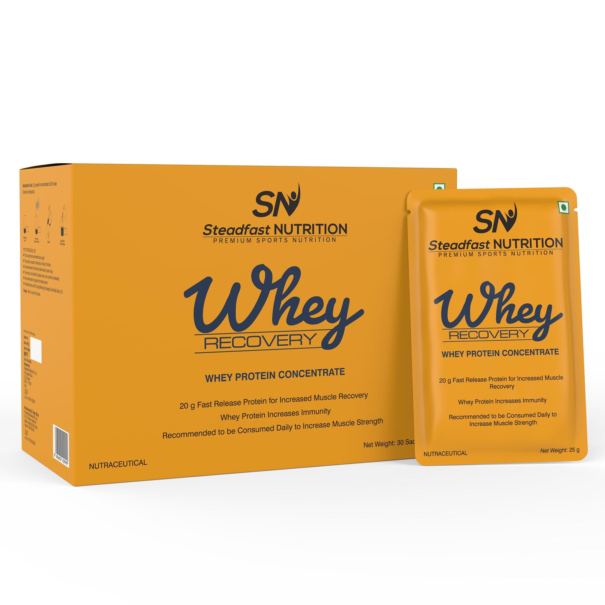 Steadfast Nutrition Whey | Raw Whey Protein | Unflavoured Whey Protein Concentrate | 20g fast release Whey protein for muscle recovery, growth and immunity | Lab Tested (Pack of 30 sachets) (B0B2KBWNYT) Amazon Price History, Amazon Price Tracker