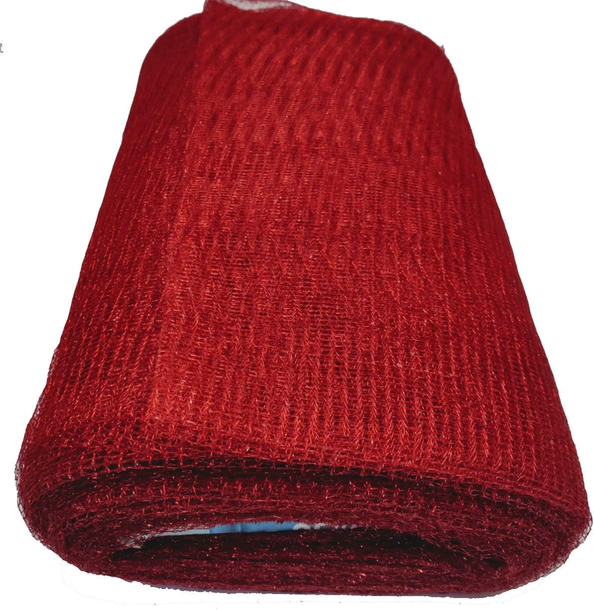 Hobby Tek Mesh Net for Bouquet Decor, Gift Wrapping, Party Decoration, Mandir Decoration, Fruit Packing & Trousseau Gift Packing (Red, 30 inch Width, 10 mtr Length)
