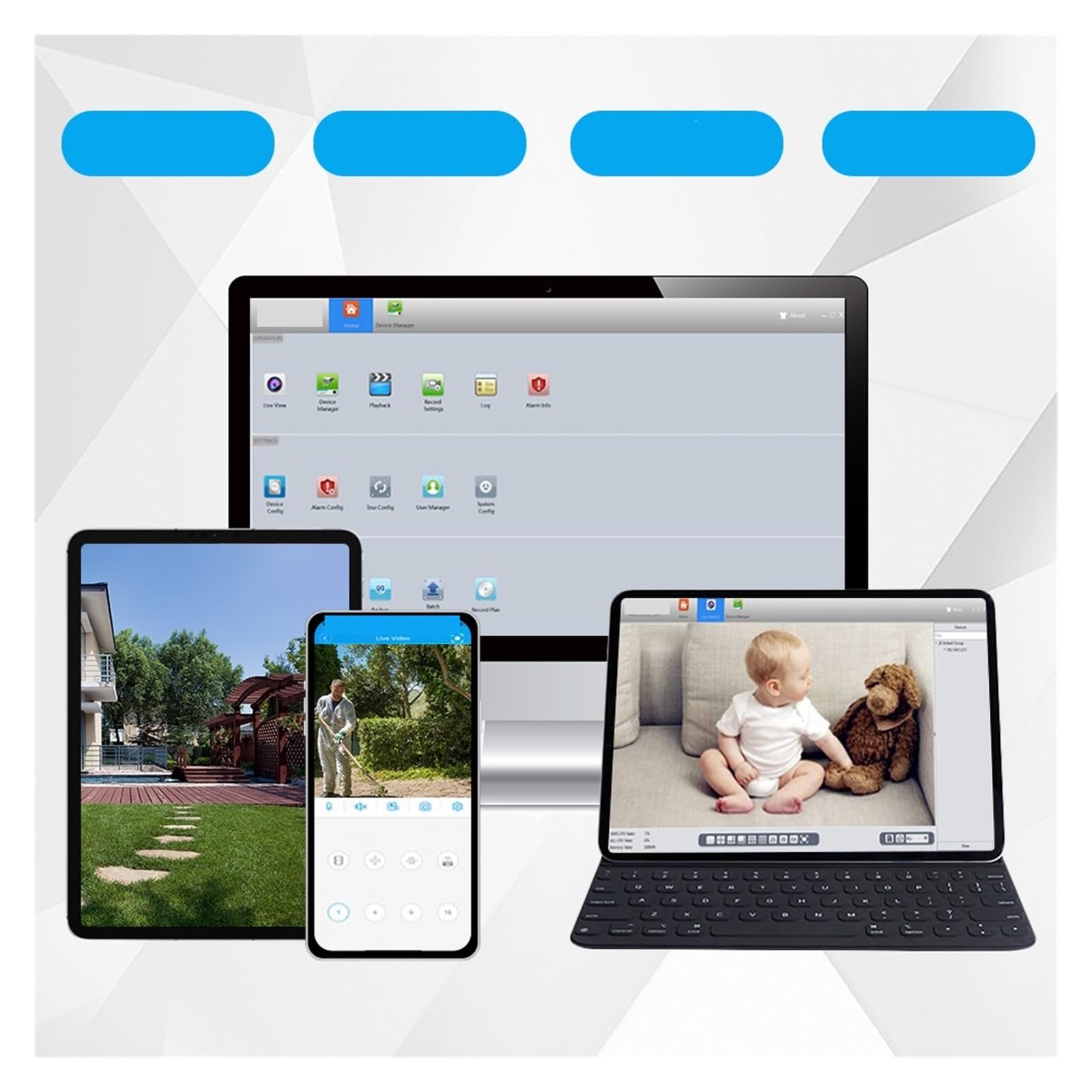 Zestaw Systemu Kamer Bezpieczeństwa 8MP Mikrofon Audio 4K H.265 POE NVR AI Color Night Domowa Kamera Monitorująca Zestaw Zewnętrzny(1T,8CH NVR and 6 Camera)
