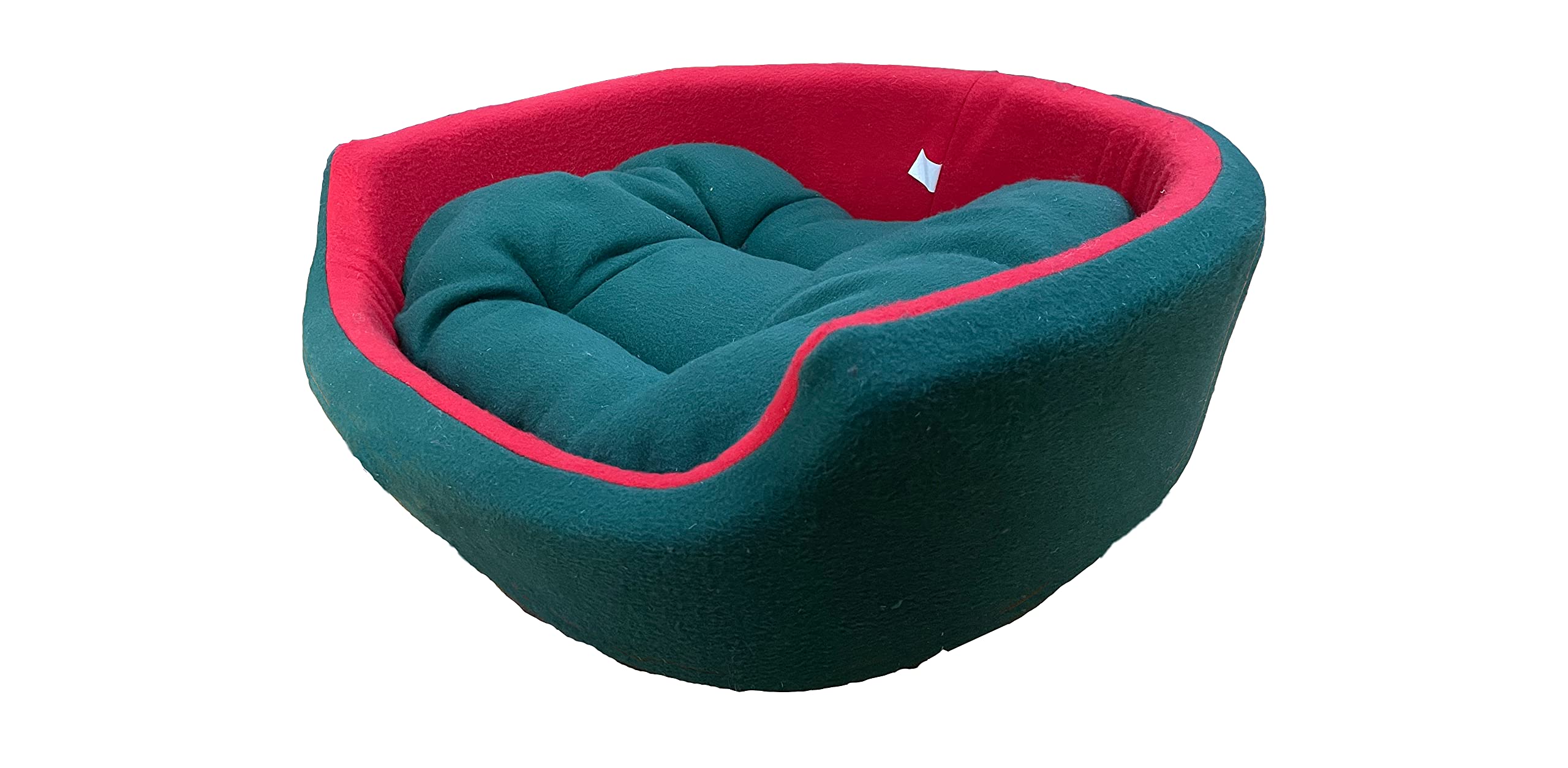 Poofys Pet Island Polyester Velvet Oval Shape Dark Green and Red Reversable Round Shape Cat and Dog Bed (61 X 68.6 X 20.32 Cm, Medium) (B09G2ZYPLN) Amazon Price History, Amazon Price Tracker