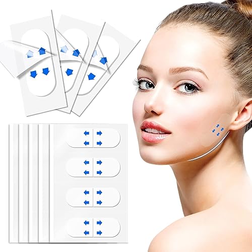Face Lift Tape 40PCS Instant Face Lift Tape Invisible Face Tape Lifting Invisible Sticker for Instant Face Lift Hide Double Chin Lifting Saggy Skin