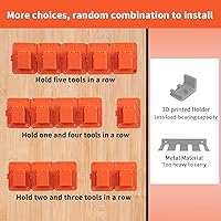 Vista 6 de Soporte de montaje para taladro compatible con taladros Black+Decker 20V Max de iones de litio, herramientas de ABS resistentes para colgar