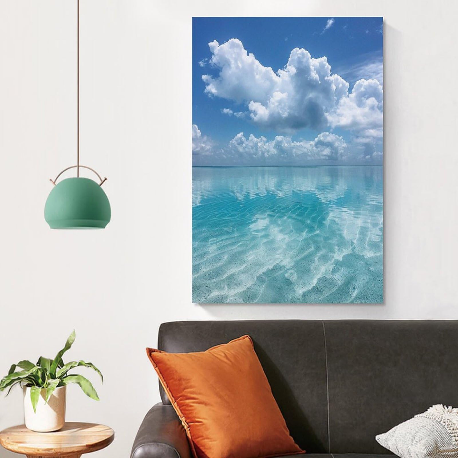 絵画 キャンバス 油絵 海 水平線 風景画 木枠 フレーム付 絵画 キャンバス 油絵 海 水平線 風景画 木枠 フレーム付