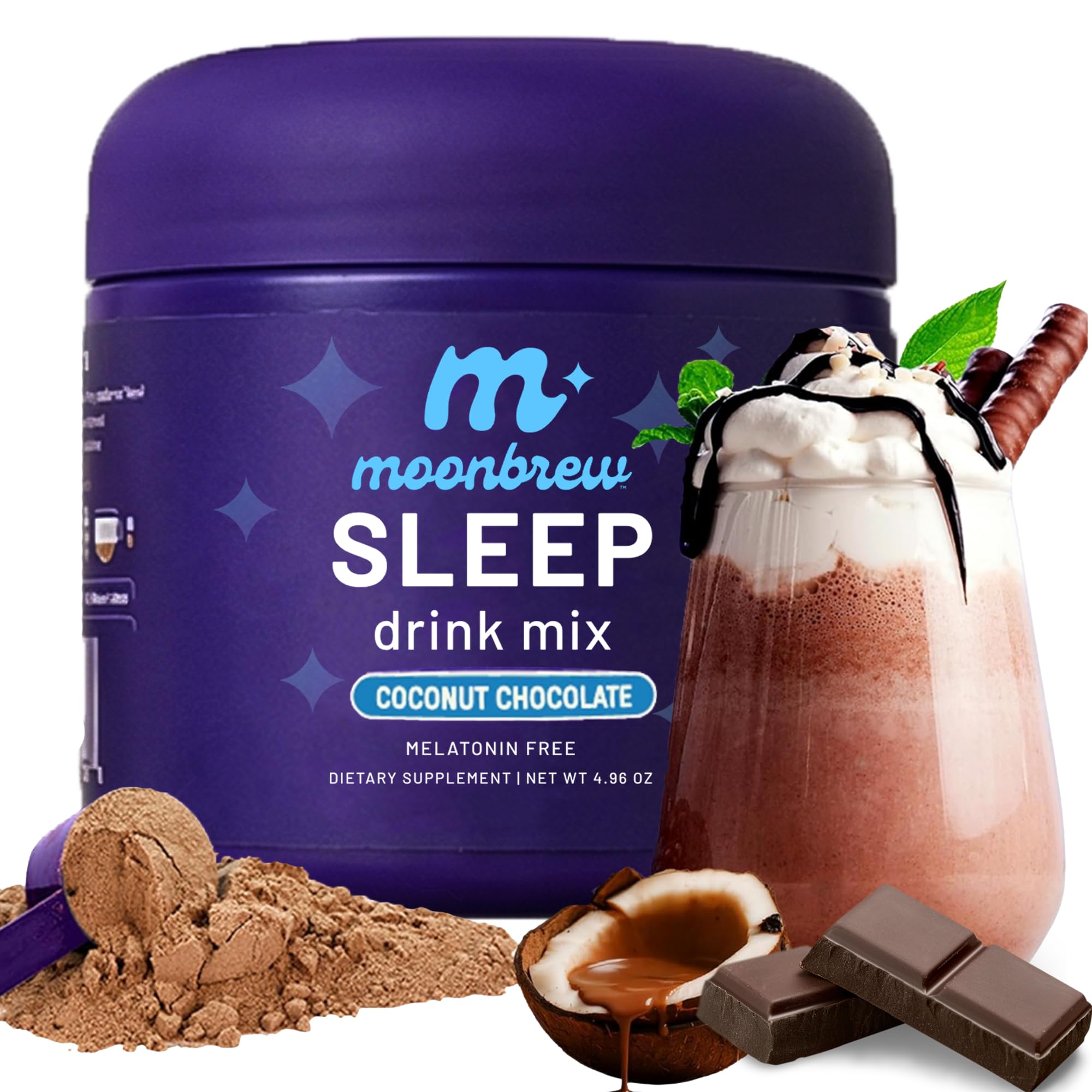 Amazon.com : MoonBrew Magnesium Sleep Aid Drink Mix, Coconut