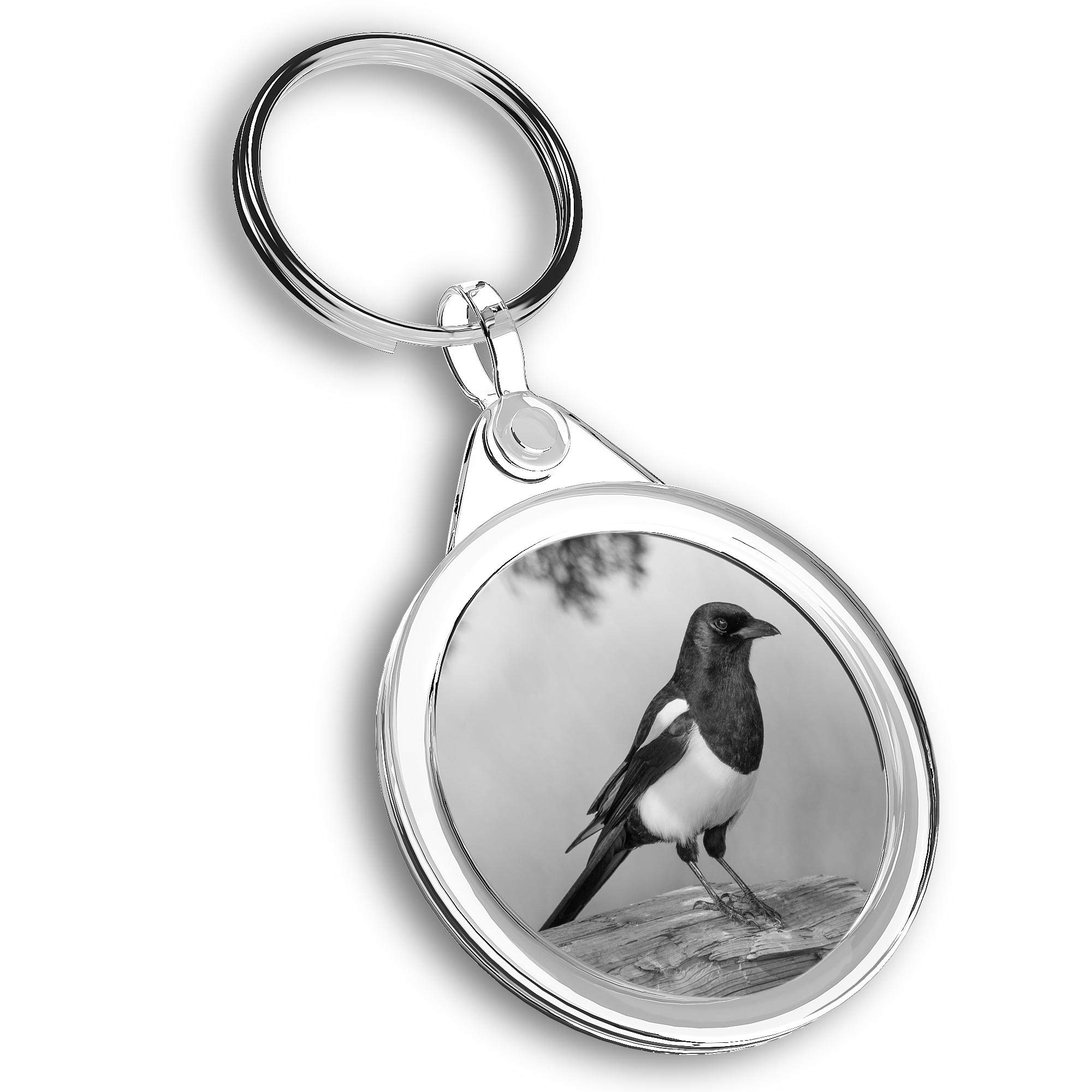 Destination Vinyl Ltd Unisex Multi 1 X Photo Keyring - Magpie Bird Animals Birds |Keychain|Keyring|Charm| #41444