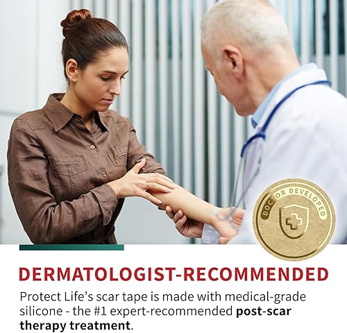 Miniatura 2 de Rollo de cinta de silicona de grado médico (1.6 x 118 pulgadas), hojas de cicatrices de eliminación de golpes queloides, cinta de silicona