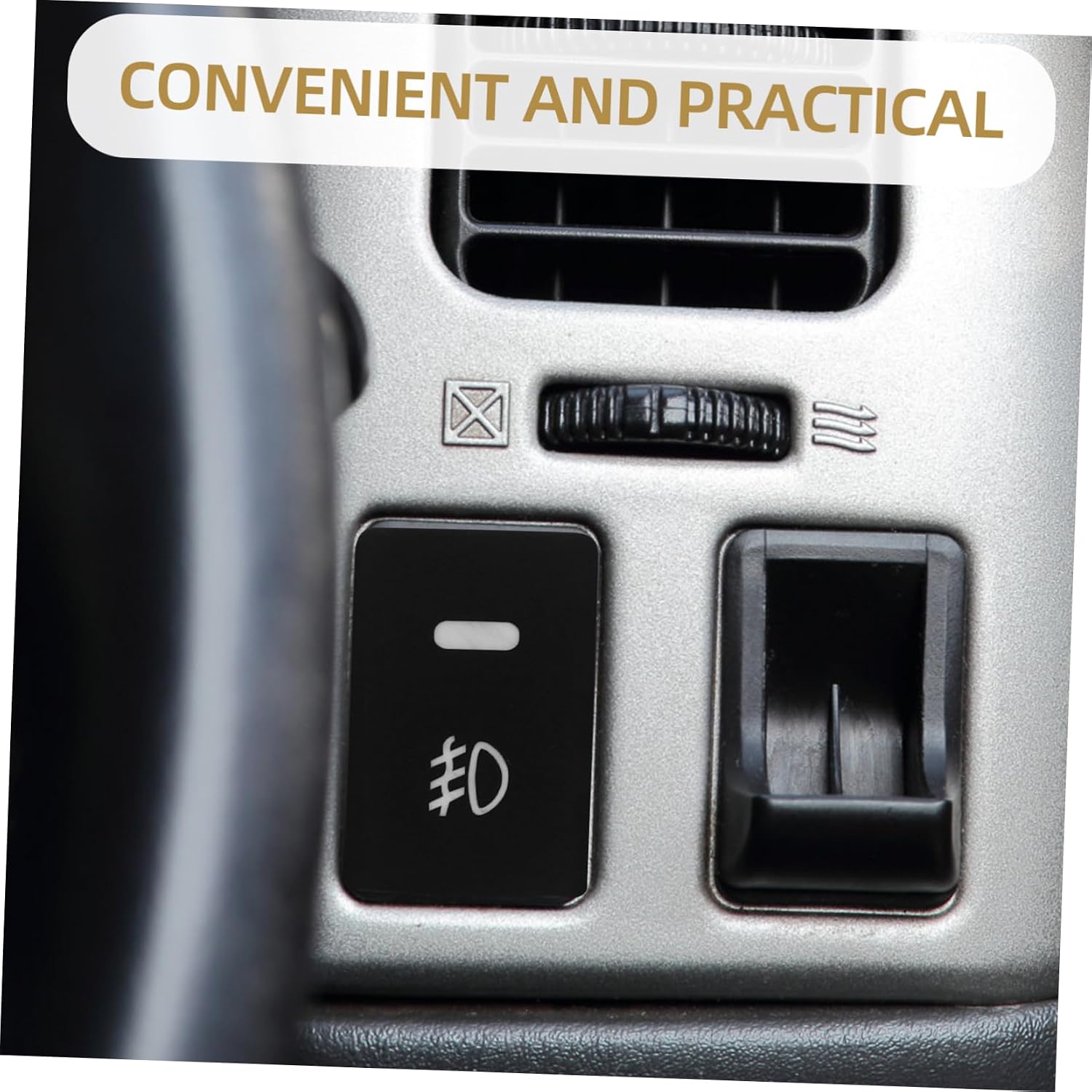 Luxshiny Car Fog Light Push Button Switch Small Push Button Switch for Fog Lights Waterproof for