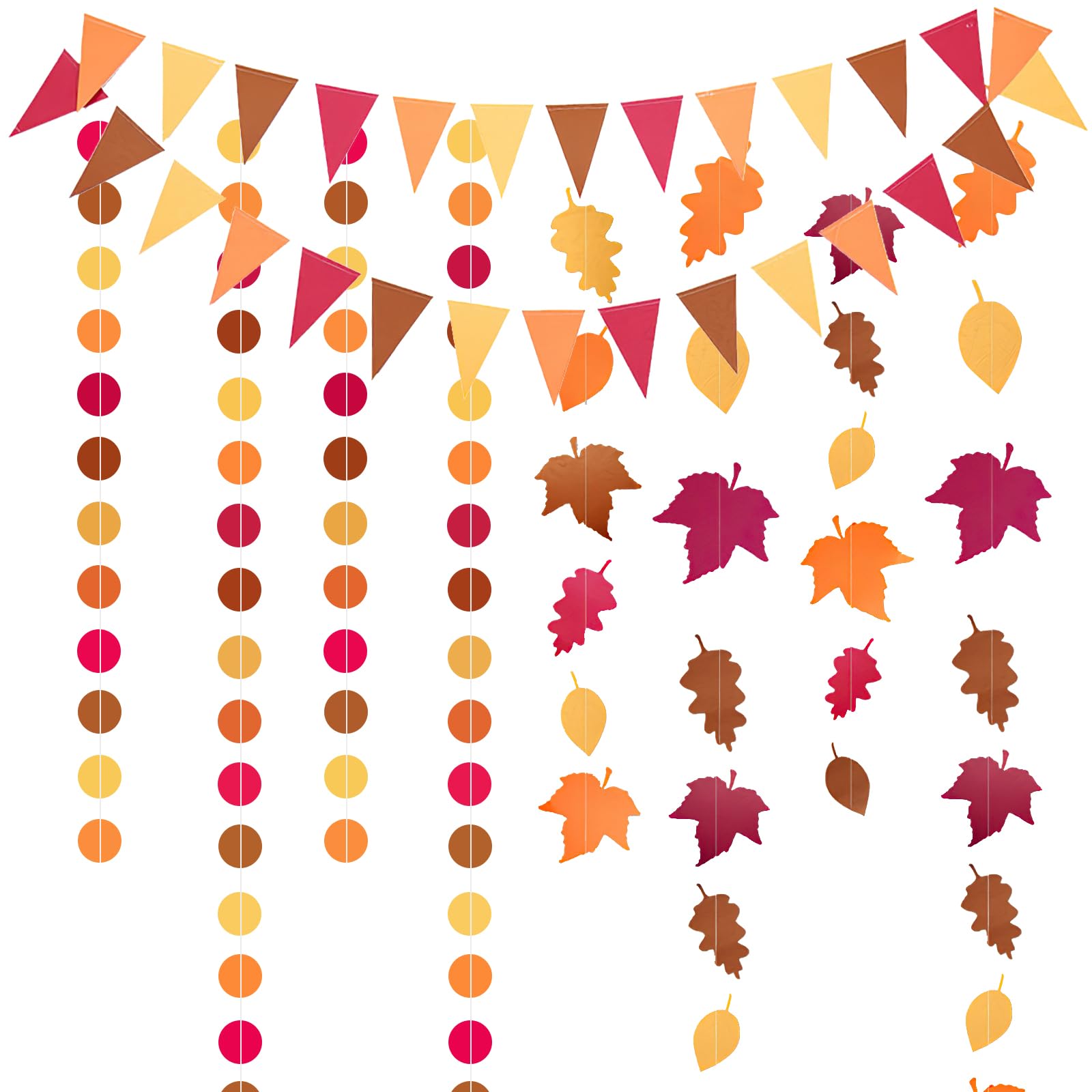 3 Pcs Thanksgiving Decorations, Autumn Bunting Banner Set, Fall Bunting Banner