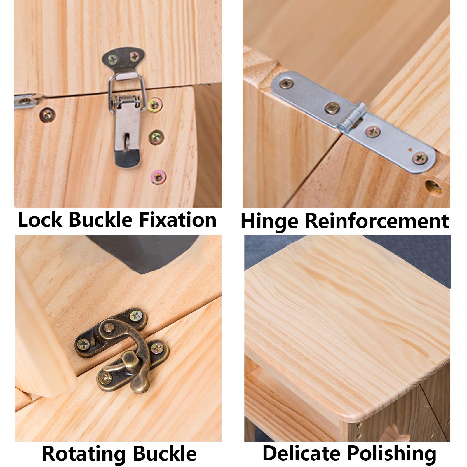 Sedia con Scaletta in Legno Massello A 4 Gradini, Espositore per Scalette A Doppio Scopo, Sgabello Multifunzionale per Adulti E Bambini,Natural