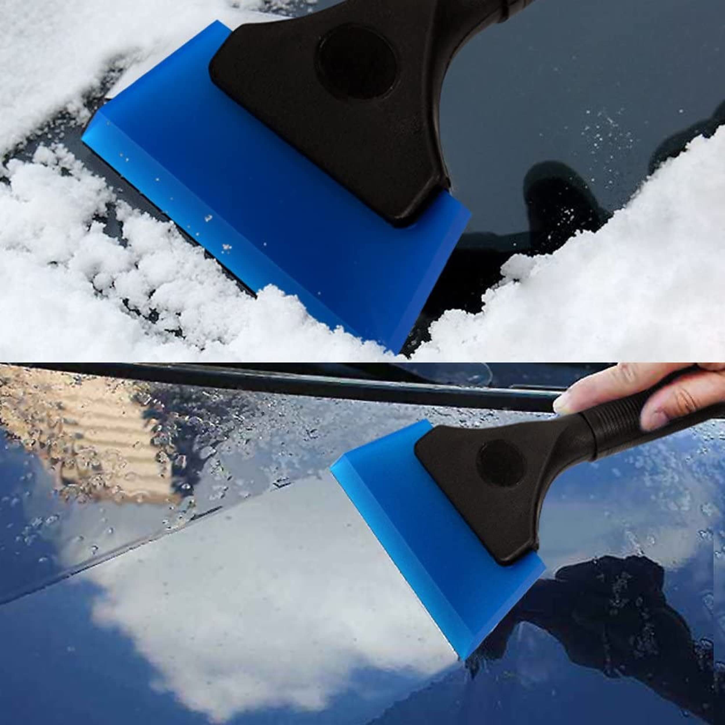 LinYesh Silicone Squeegee, 2 stuks flexibele rubberen knijpers voor auto's, siliconen schraper voor autoruiten, kleine knijpjes voor doucheglazen deur, autoruiten (black