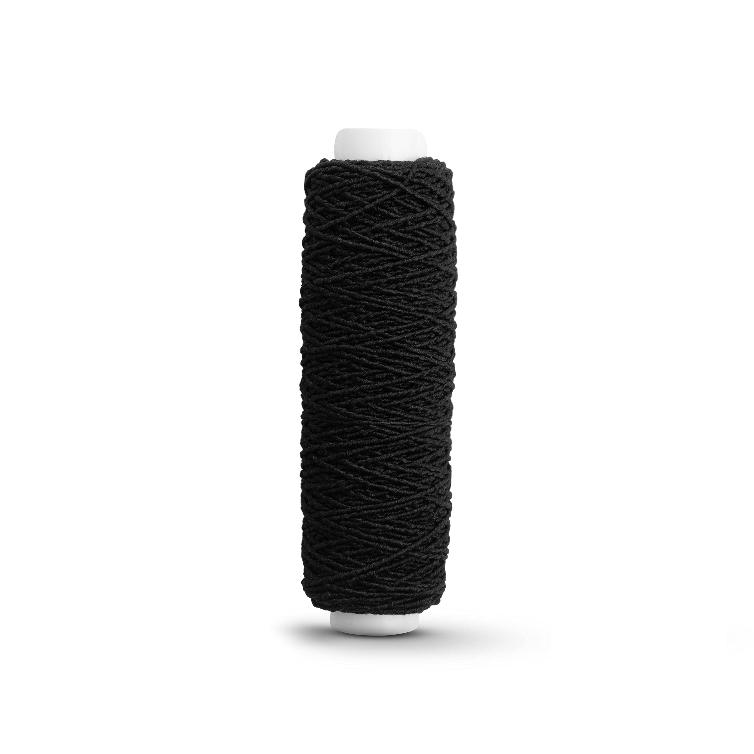Realm Black Shirring Elastic (, Pack Of 1) 20M