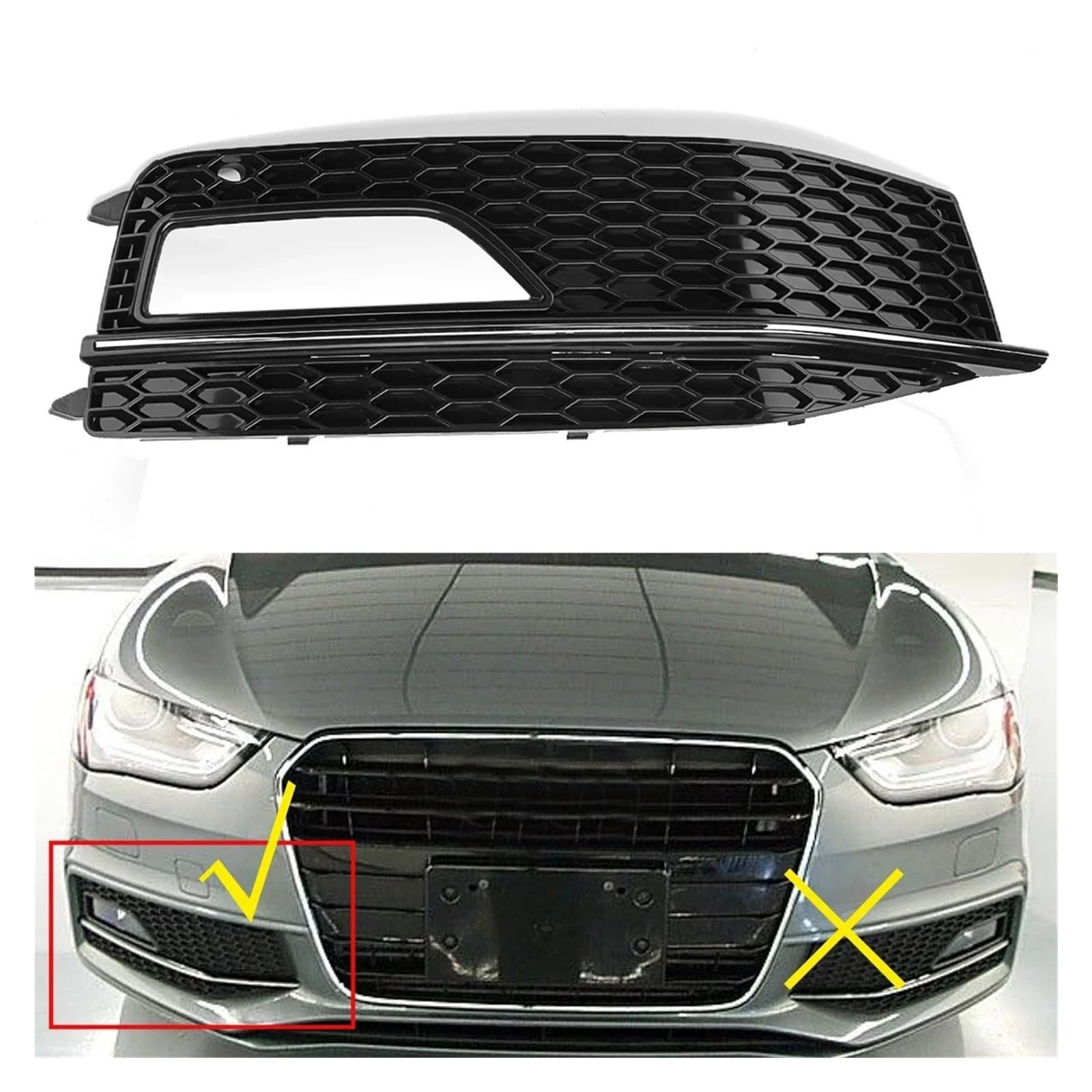 Grill nerkowy dla A4 B8 S-Line S4 2012 2013 2014 2015 8K0807681P 8K0807682P Reflektory przeciwmgielne przedni zderzak pary pary B para B