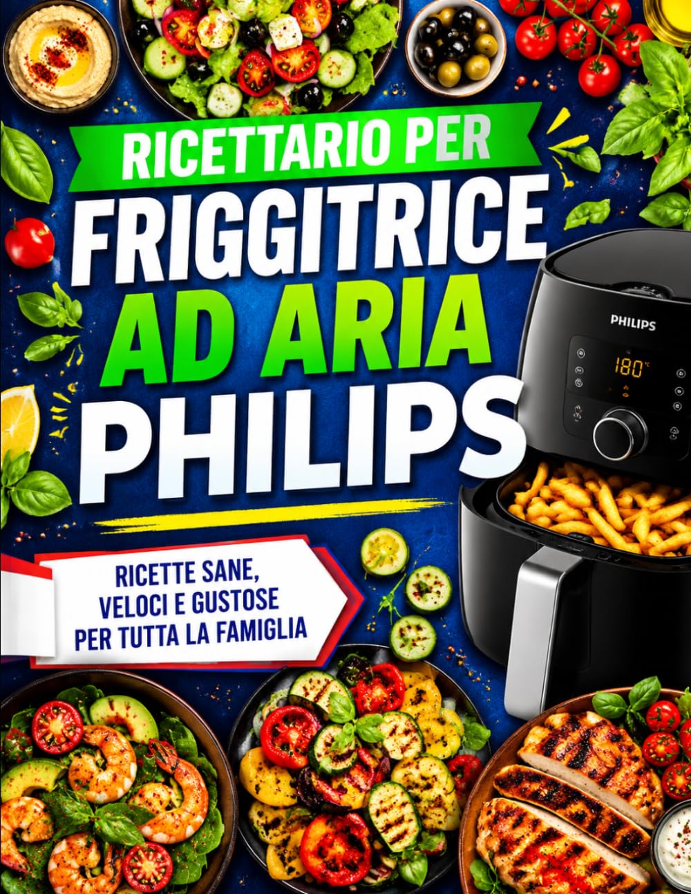 Ricettario per friggitrice ad aria Philips: Oltre 100 idee gustose per pasti croccanti e leggeri: colazioni, antipasti, secondi, contorni, piatti ... e soluzioni veloci per tutta la famiglia