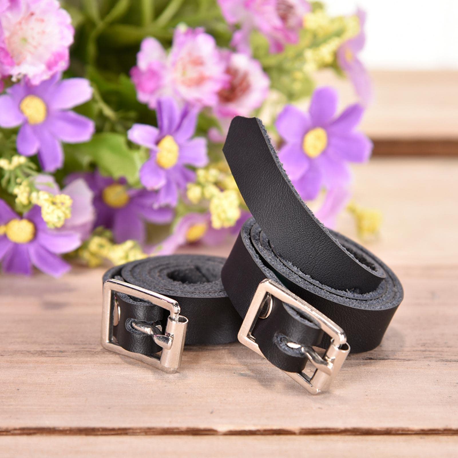 Keptfeet Cinghia dello sperone | Cintura con sperone Inglese con Fibbia in Metallo Regolabile - Western Uomo Donna Cinghie per Stivali Latigo Stivale in Pelle Speroni per Equitazione