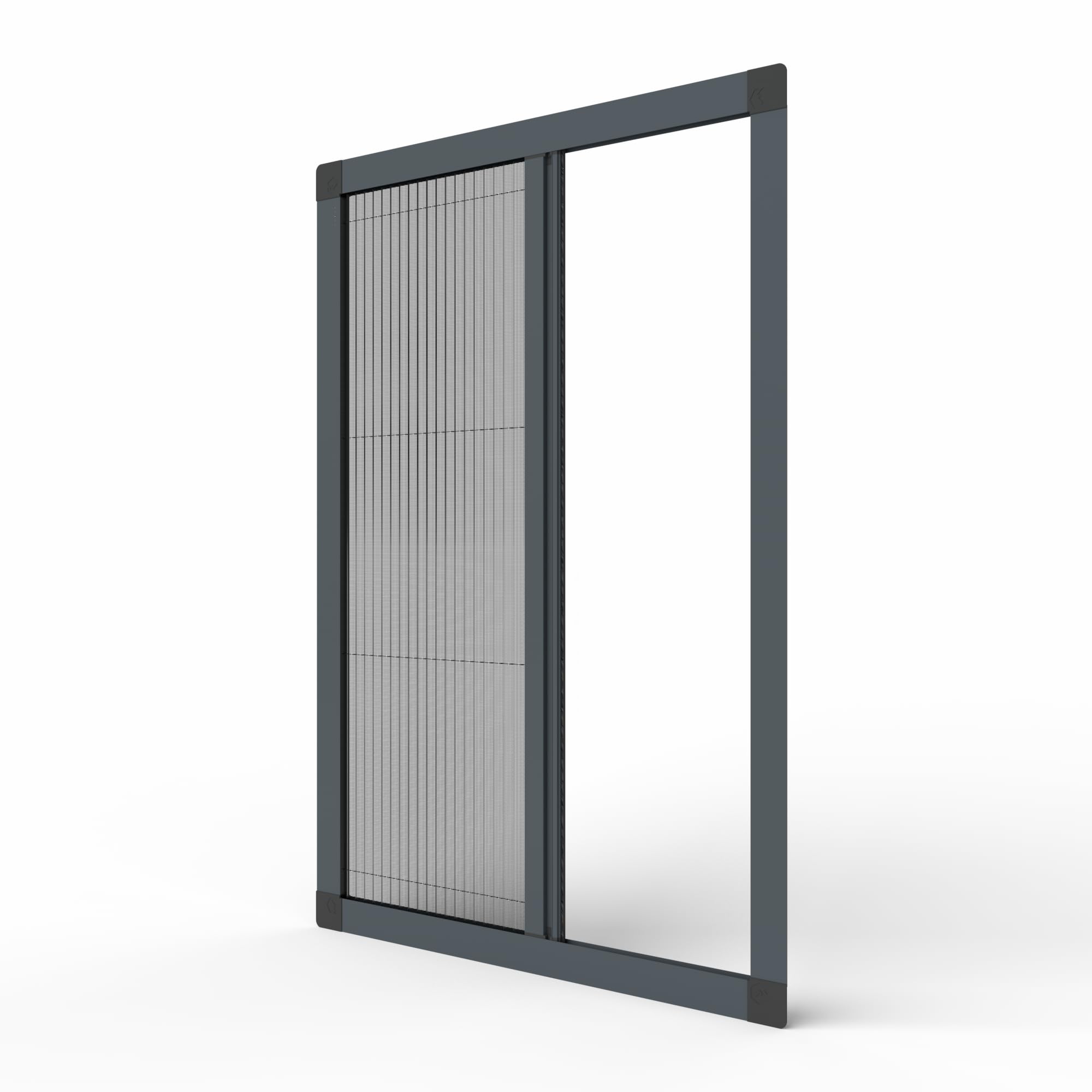 Fliegengitter Fenster nach Maß als Plissee ohne Bohren für Rahmen aller Fenstergrößen, Maßanfertigung mit Klicksystem, Befestigung durch Klemmen, wetterfestes Fiberglasgewebe, hochwertige Aluprofile
