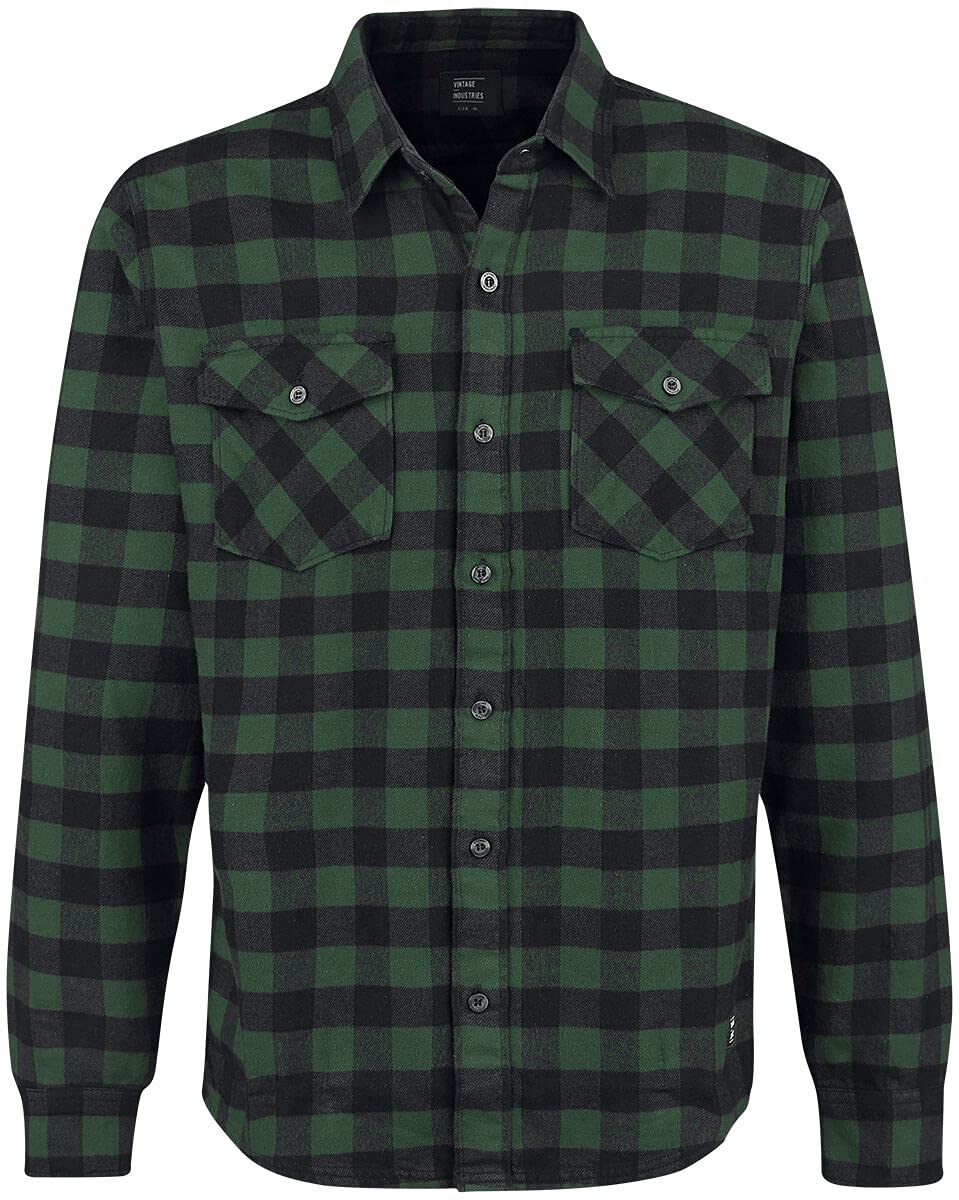 Vintage Industries Men's Green Harley Shirt, S