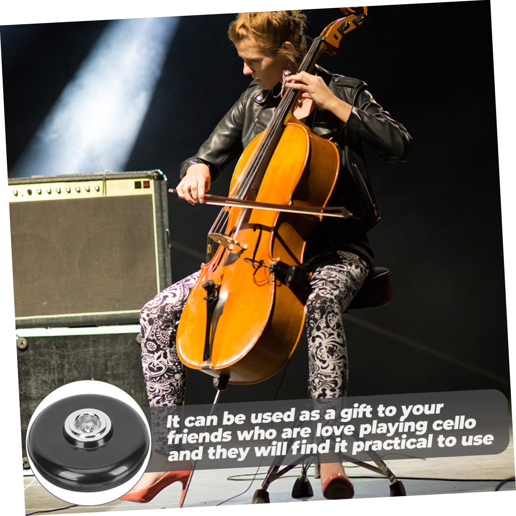 FAVOMOTO Cello End Pin Stopper Holder Anti-skid Pad for Cello Endpin Rest for Floor Accessory