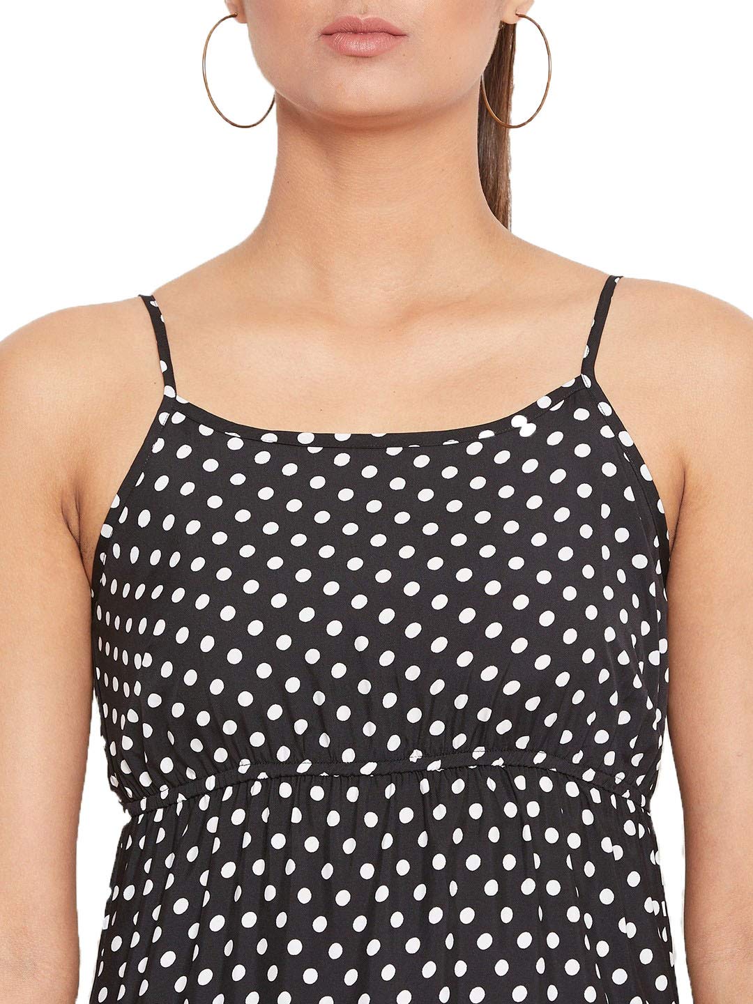 ORIEX THE ORIGINAL FASHION Girls Polka Dot Printed Strappy Layered Dress Black 15-16 Years 3
