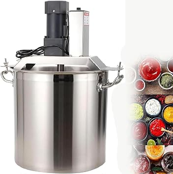 Automatic Sauce Stirrer Frying Machine 40L/80L Food Mixer Electric Mixer Machine Commercial Pot Seasoning Bottom Soup Sauce Stirrer for for Making Jam, Sauce,40L