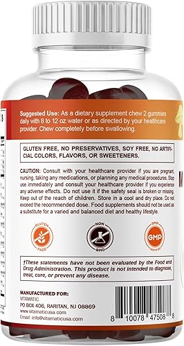 Miniatura 9 de Vitamatic Complejo de hongos con D3, 60 gomitas a base de pectina, equivalente de 3000 mg por porción, (paquete de 2)