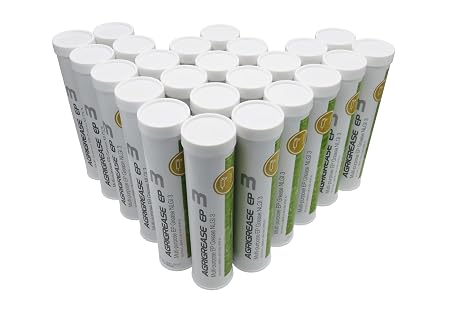 AGRIGREASE EP 3 Multi-Purpose EP Grease Tubes Pack of 24 NLGI 3 Agricultural Waterproof Lubricant for Metal Surfaces