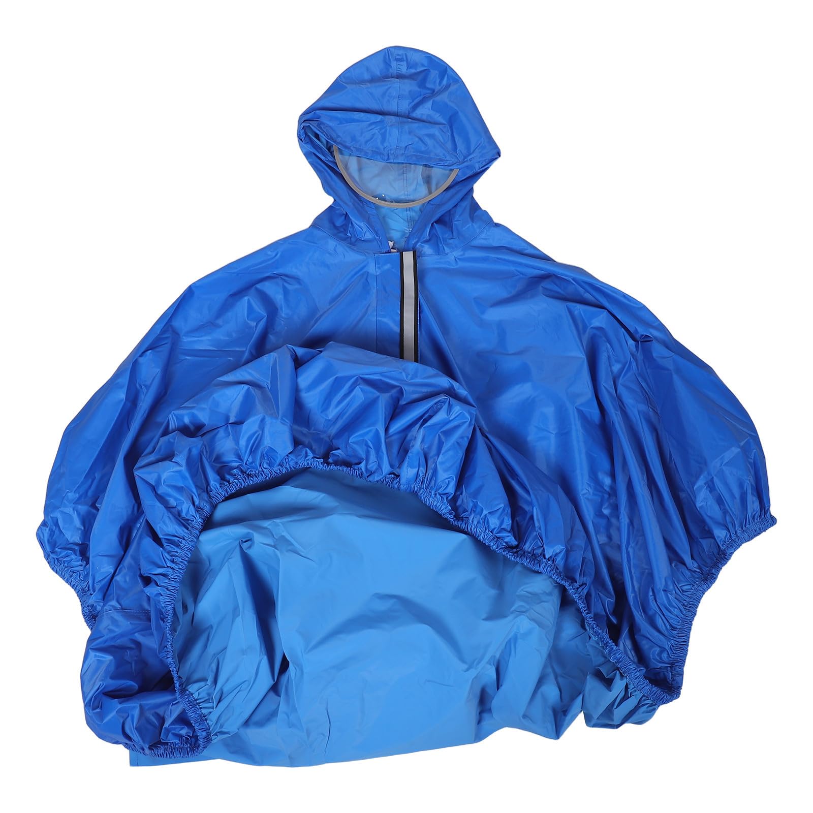 Elektrischer Rollstuhl Regencape mit Kapuze, PVC, Blau, Vollschutz