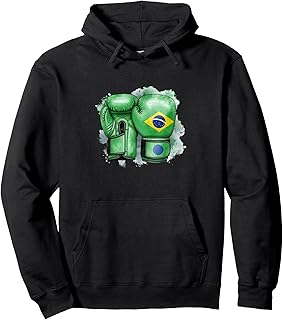 Watercolor Brazilian Boxing Gloves Pullover Hoodie
