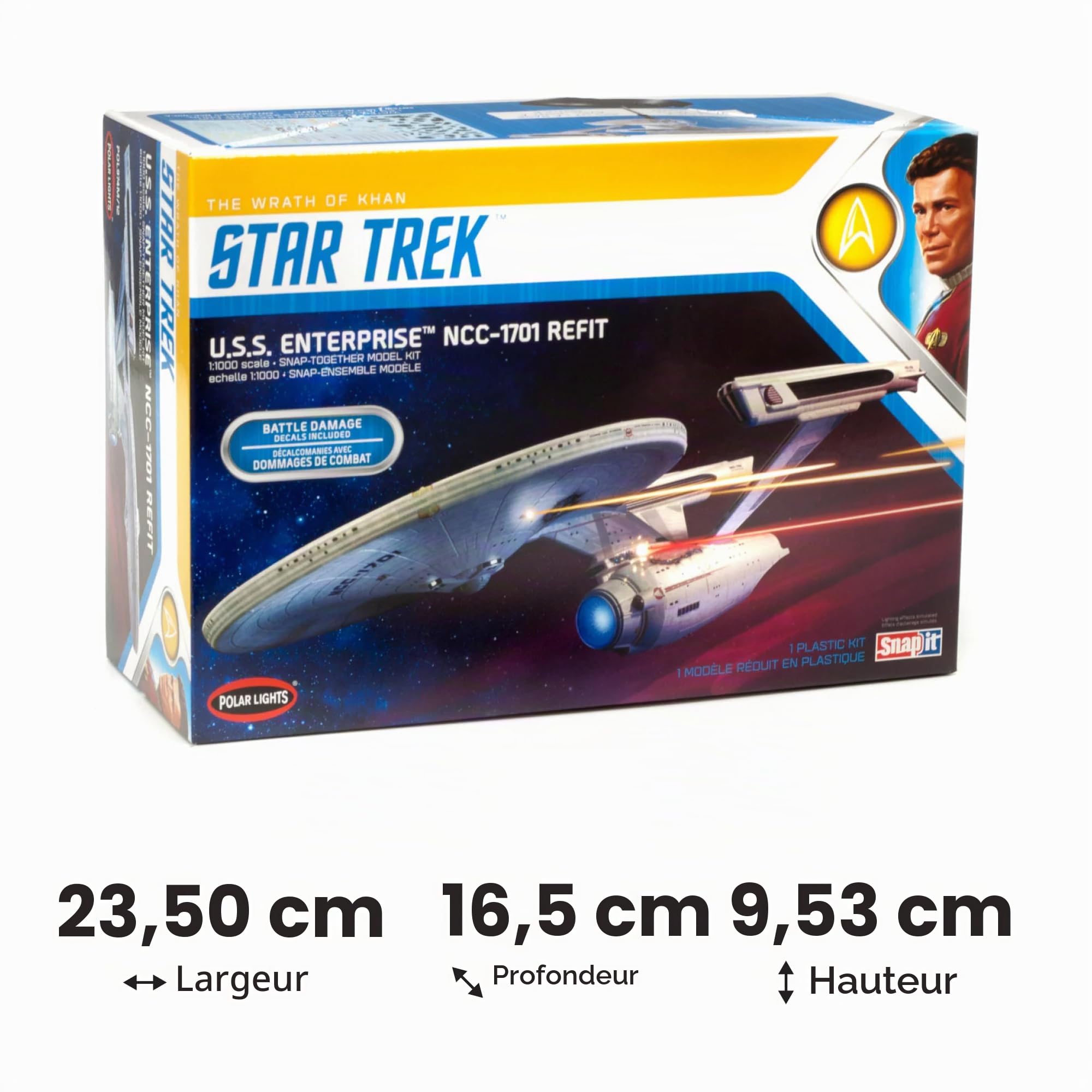 Polar Lights POL974 1:1000 U.S.S. Enterprise NCC-1701-Refit-Wrath of Khan Edition