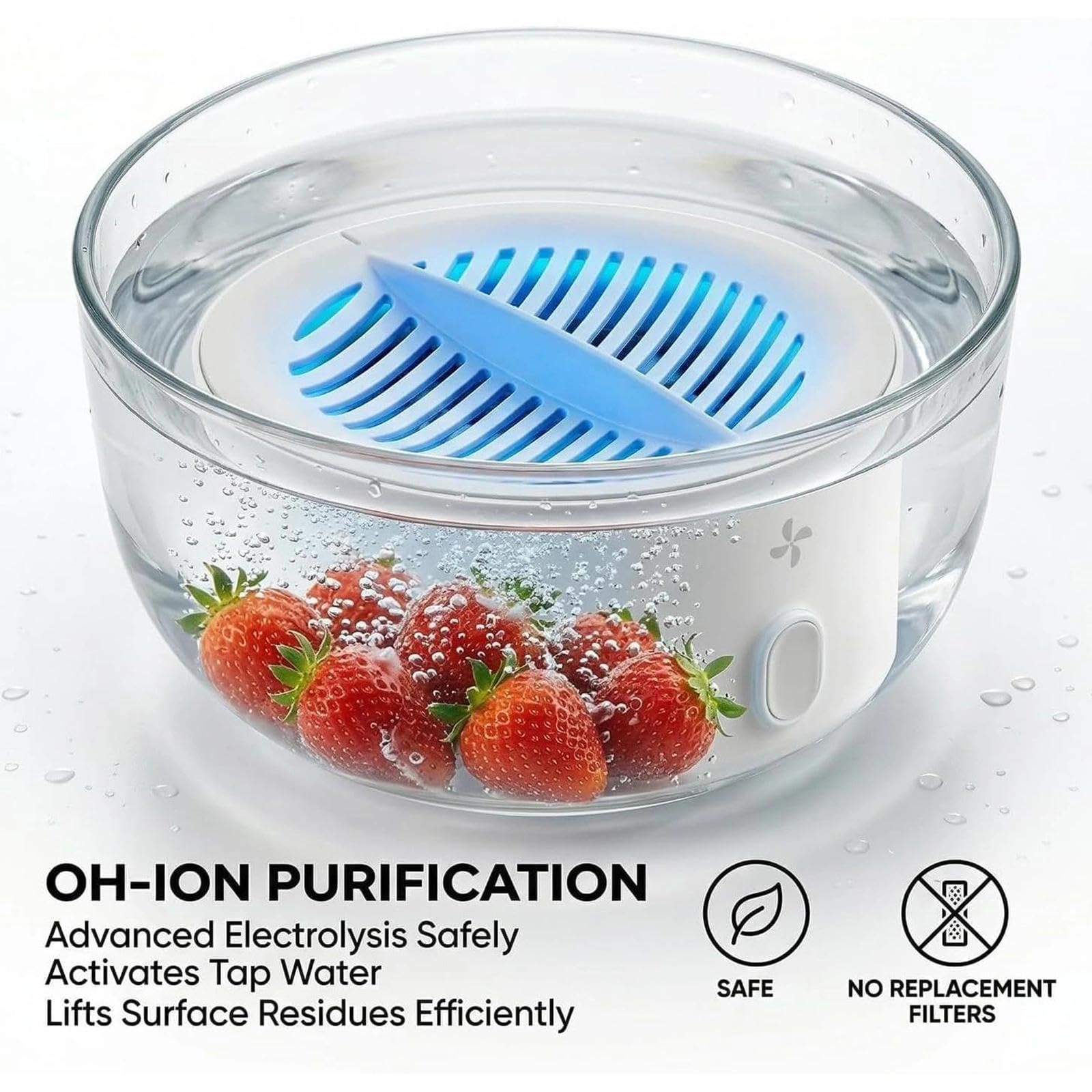 Puribreeze Gemüsereiniger Ultraschall, Obst und Gemüse Waschmaschine, Portable Wireless Veggie Wash