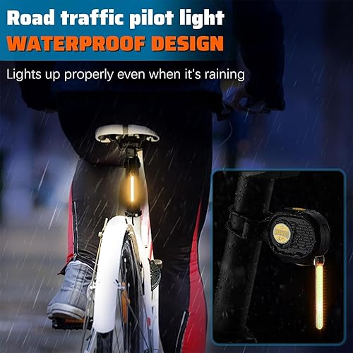 Miniatura 7 de Luz trasera LED para bicicleta, luz de ciclismo de meteoritos - Múltiples modos, recargable por USB, impermeable, adecuada para la mayoría de postes