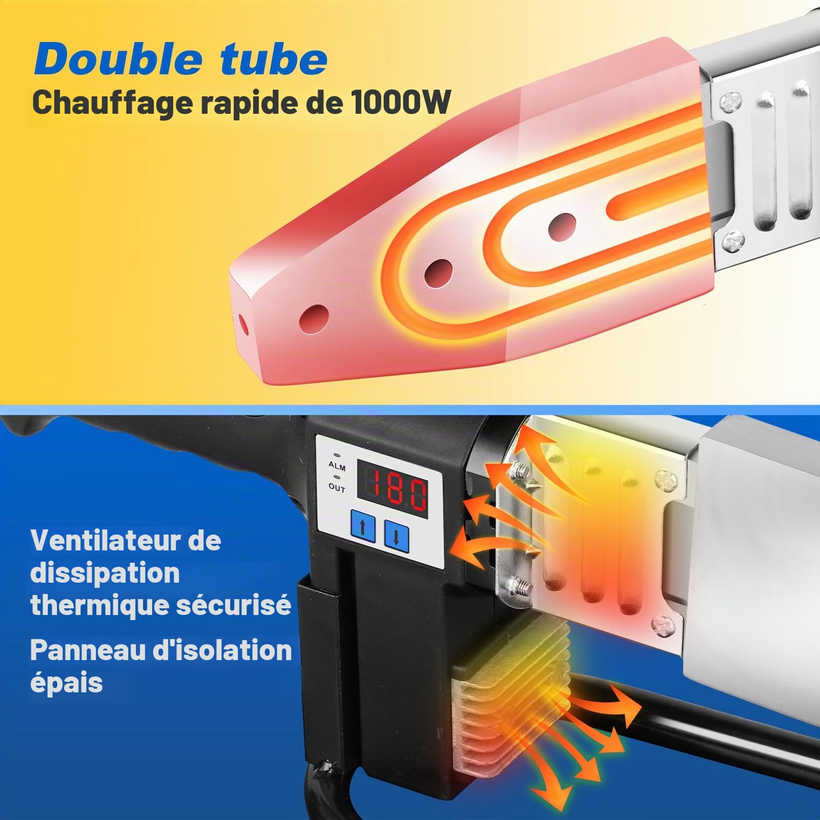 BAOSHISHAN Soudeur fusion numérique pour tubes PPR PP PE 20-63mm