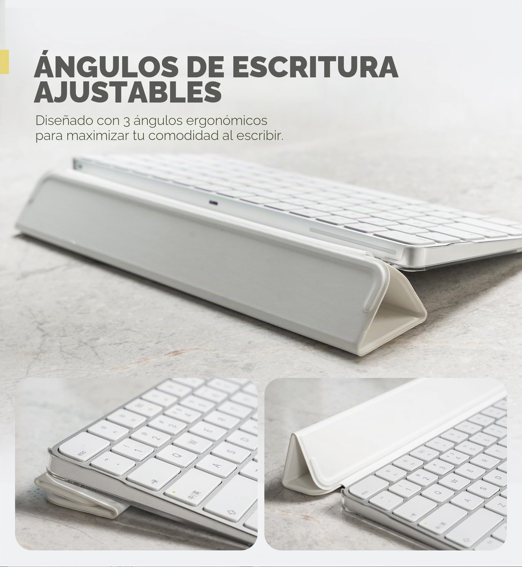 Dexnor Funda para Apple Magic Keyboard con Touch ID/tecla de bloqueo 2021/2024, funda rígida de almacenamiento de viaje a prueba de polvo, funda protectora de cuero para teclado con cierre magnético