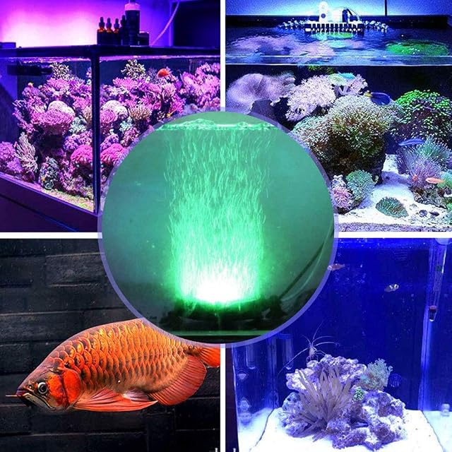 Foto 3 de 8 de Zerodis LED Sumergible Bubble Light Air Stone Light Stone Aquarium LED Stone Fish Tank LED Stone