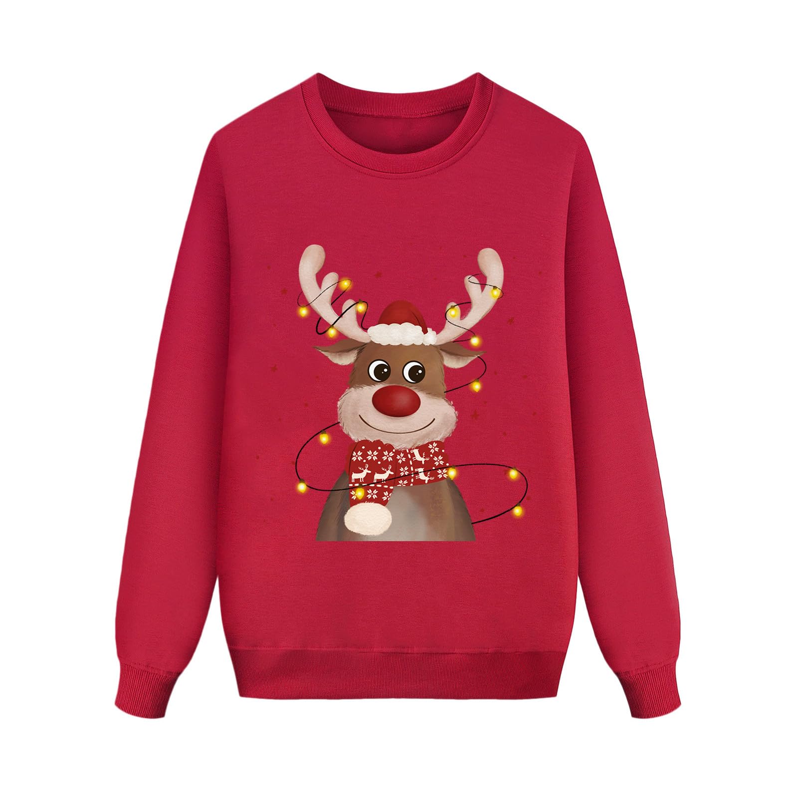Sudadera Navideña Gris Familiar Jersey de Punto Hombre Mujer Niños Invierno